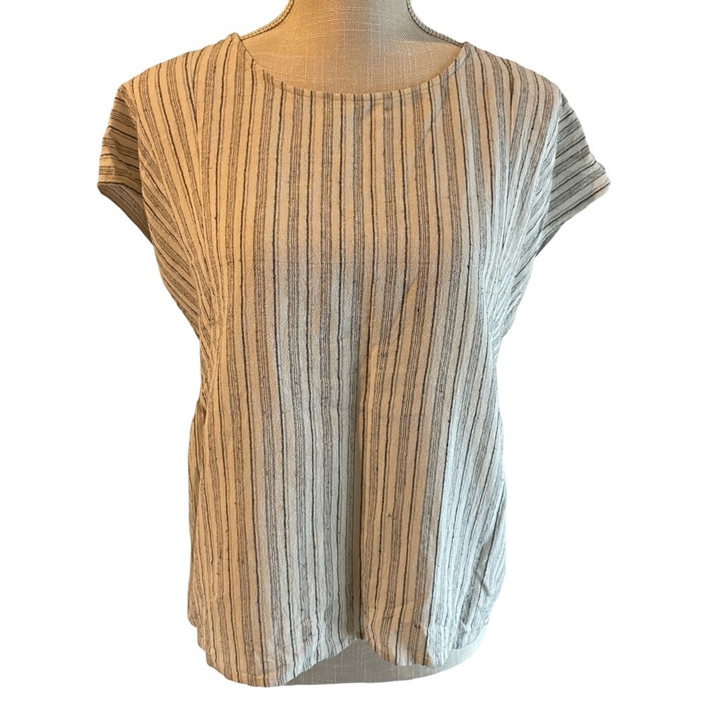 Mimi & Dottie Striped Linen Blouse